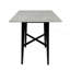 Table de salle à manger à hauteur de bar moderne 42 po, pieds en bois d'hévéa et plateau en stratifié, finition grise, noir