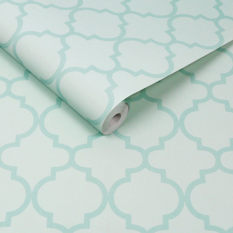 Graham & Brown Trellia Green Wallpaper, Blue