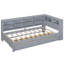 Lit de jour simple en bois gris avec tablette de rangement, 2 tiroirs et rangement-1261573240-1261573243