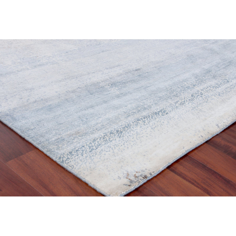 Hand Knotted Silk Indoor Rug, Rectangle 6' x 9'