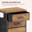 Rustic Brown 3-Drawer Mobile File Cabinet - Fabric Vertical Filing Cabinet With Wheels (Fits A4/Letter Size For Home Office)