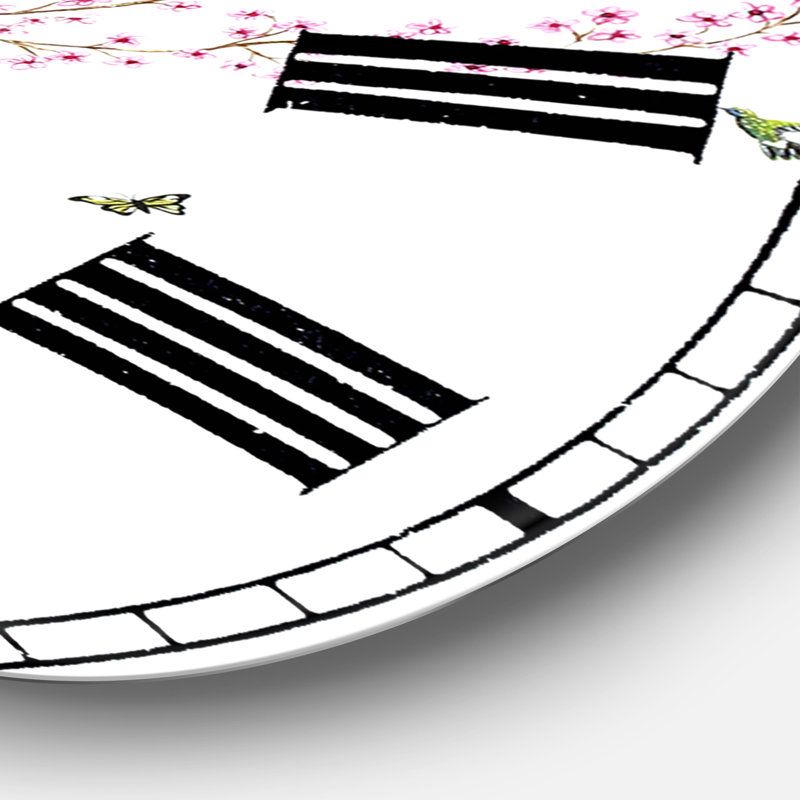 Horloge murale cerise Cherry Blossom, Surdimensionné
