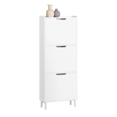 Shoe Storage Cabinet for Entryway with 2 pull-down drawers