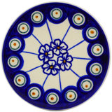 Flowering Peacock Stoneware Round Coaster