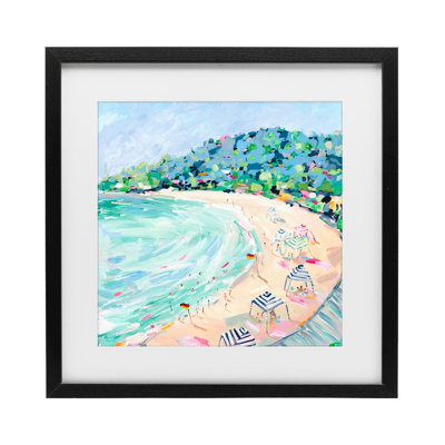 Good Times Noosa Beach, reproduction encadrée sous verre, conception de Meredith Howse
