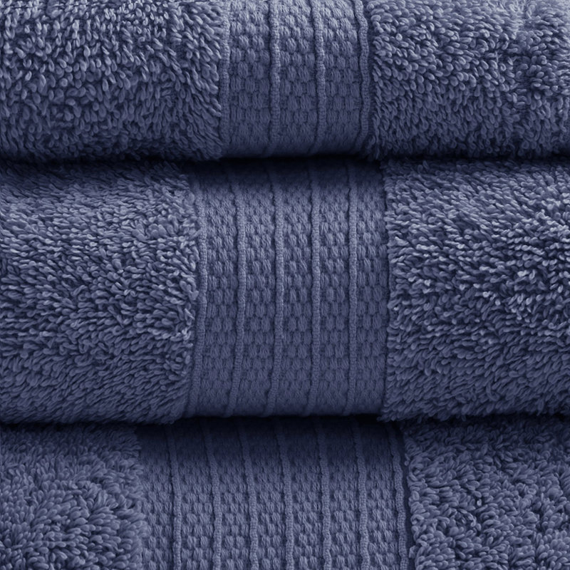 6 Piece Cotton Towel Set, Navy