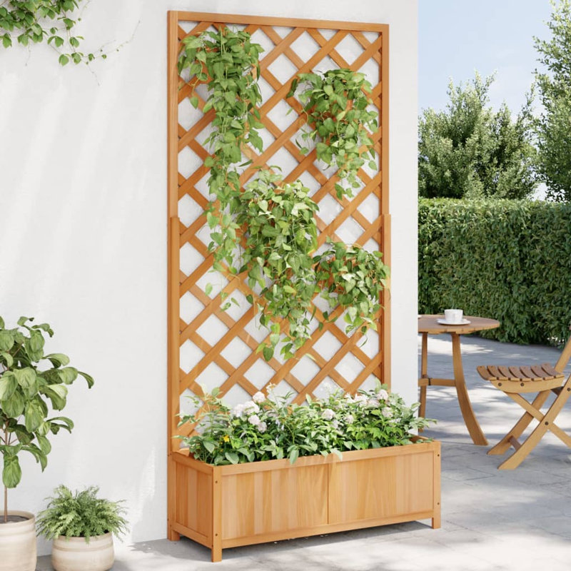 Lonne Planter Box, 180cm H x 90cm W x 35cm D, Brown