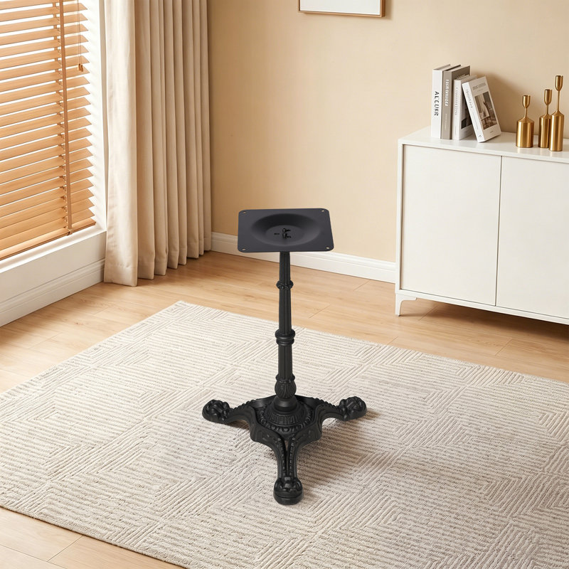 H27.95 Cast Iron Table Base With 3 Tiger Claw Feet, Table Leg Black