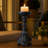 Shabby Chic Distressed Candlestick Statue