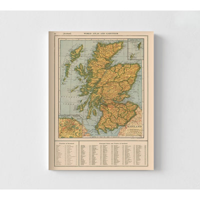 Scotland 1600 - Poole 1902, Unique Gift For History Lovers Print, Scottish History Map Print, Map Collector Gift Idea, Historical Map Print