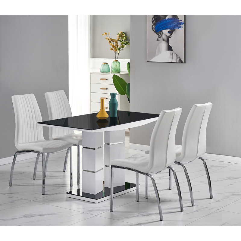 Shellman 4 - Person Dining Set, White