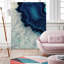 «Up Close Blue Mineral I», reproduction d'art sur toile géante 72 po x 54 po