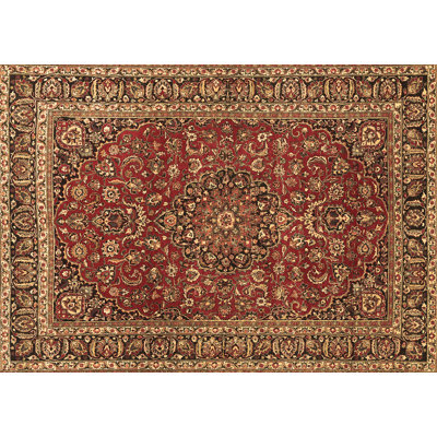 Traditional 979 Brown Machine Washable Area Rugs -  Canora Grey, 7E3A25E870B94A8F903356D83F5BB1FC