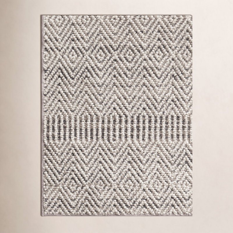 Geometric Indoor / Outdoor Rug, Runner 2'7" x 12'