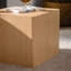 Ensemble de 2 tables basses cubiques en bois naturel
