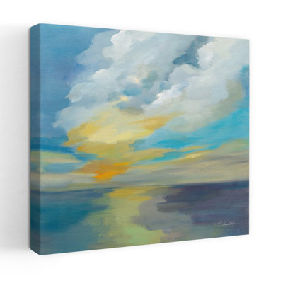 Coastal Pacific Light With Blue Clouds Art