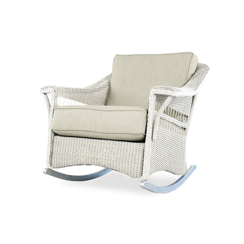 Nantucket Outdoor Rocker Chair, Callen Driftwood, Antique White