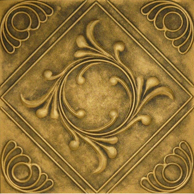Carreau de plafond en polystyrène à coller 1,6 pi x 1,6 pi Diamond Wreath