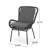 Grey Open Chair With Iron Structure And Stain Seat Cushion Robust Support