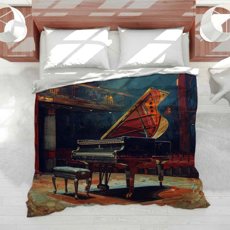 Édredon de musique Grand Piano Bedding, Édredon simple