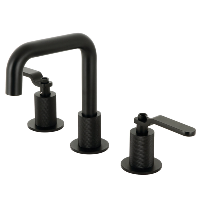 Robinet de salle de bain espacé Kingston, Noir mat