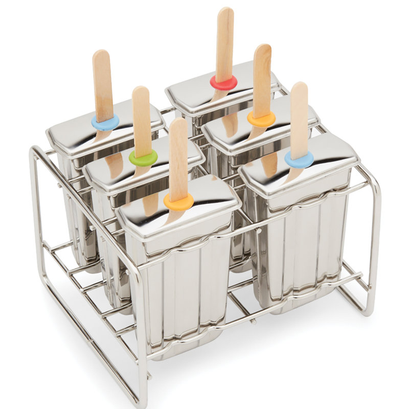 Moule à popsicules en acier inoxydable 18/8 avec 50 bâtons de pops Fox Run Brands Brands