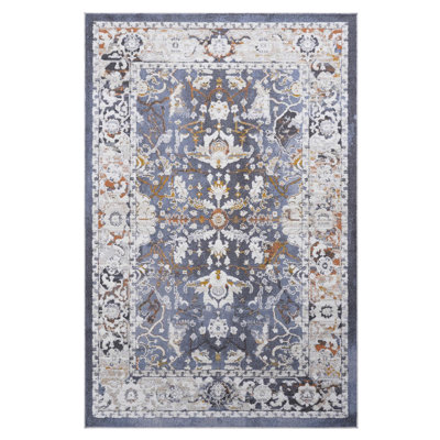 5x7 Non-shedding Area Rug In Blue - Stain , Ideal For Home Office, Bedroom, Dining Enhances Living Room, Room