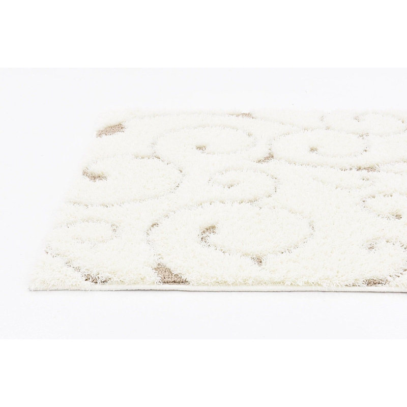 Vigne Ivoire/brun clair Tapis décoratif, Rectangle 4 pi x 6 pi
