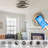 Indoor Bedroom Flush Mount Ceiling Fan with Light, LED Bladeless Ceiling Fan with Remote Control and Light Kit Include, Ideal For Low Ceilings-324309356