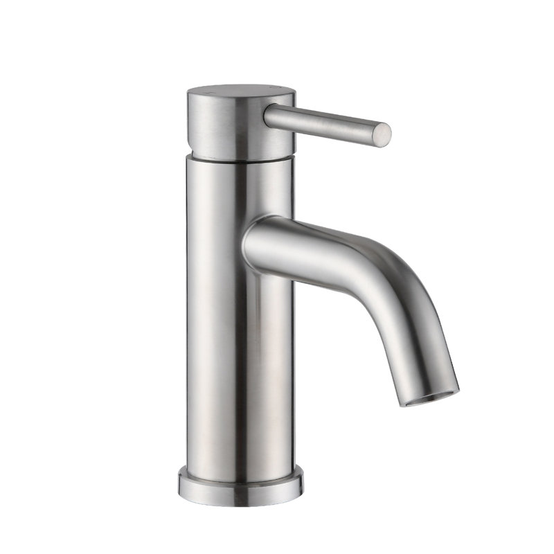Robinet de salle de bain monocommande, Nickel brossé
