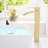 Modern Ceramic Filler Brushed Gold Bathroom Sink Faucet For Lavatory Aluminium Alloy Faucet, Single Handle Hole