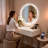 Round Led Round Bathroom Mirror With Bluetooth Dimmable Brightness Anti-fog Function