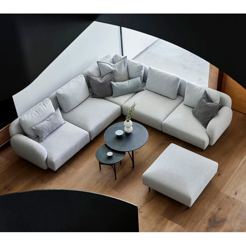 Aura Outdoor Pouf, Dark Gray