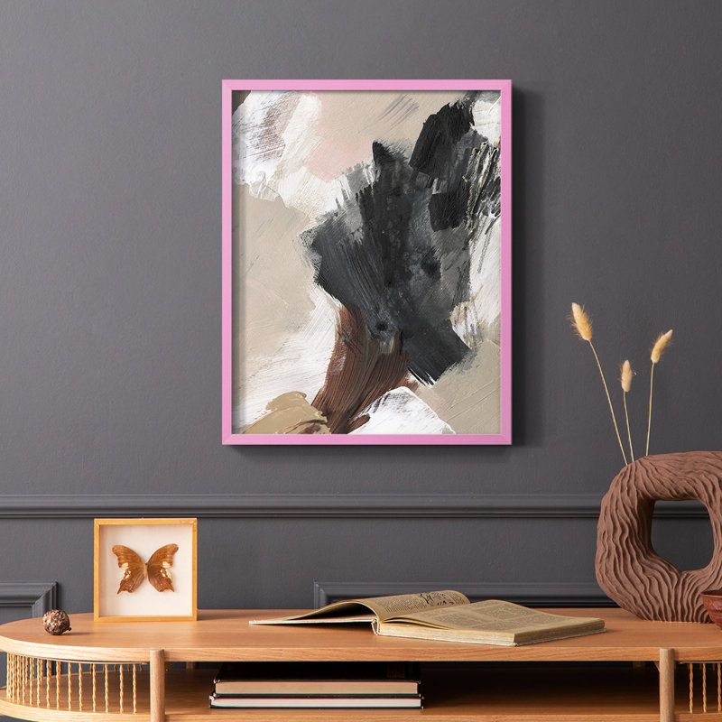 «Neutre non blanchi», reproduction encadrée IV - bois massif, Noir, H 20 po x l 16 po