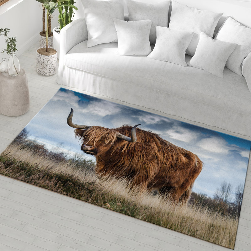 Artistic Floral Pattern With Pile Soft Printed Rug Offering Comfortable Underfoot Experience and Stylish Indoor Decor Enhancement