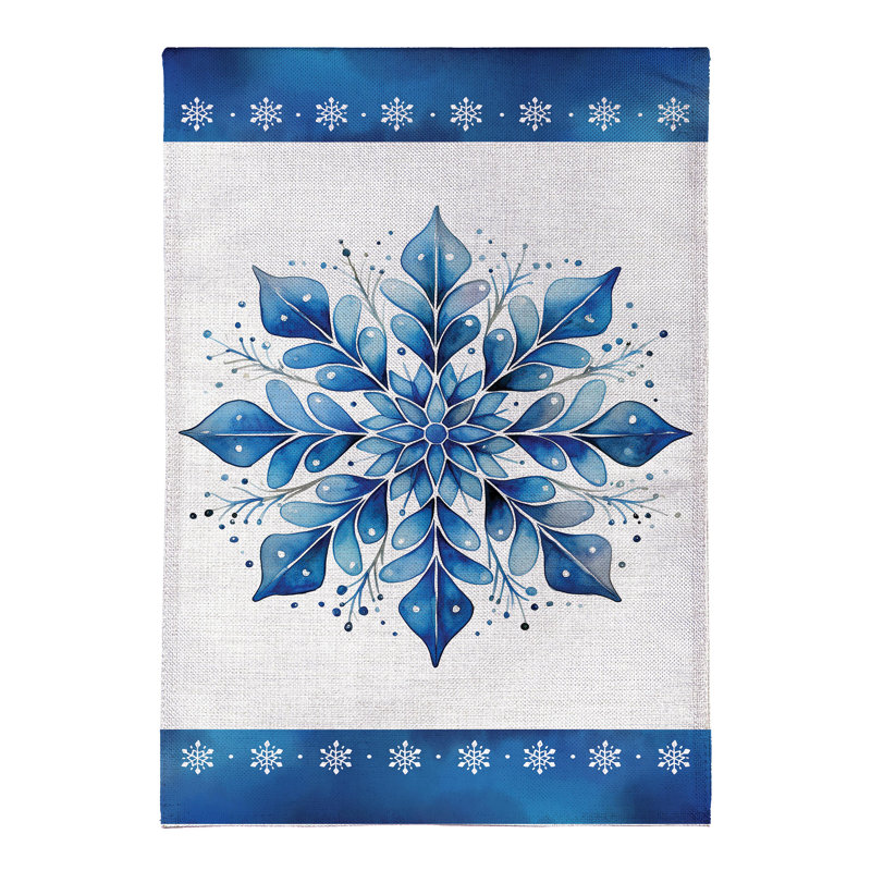 Drapeau de jardin Sparkling Snowflake