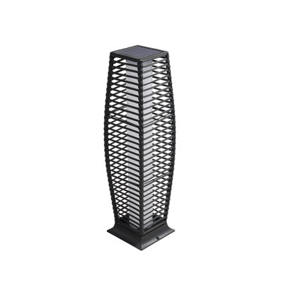 Freida Solar Powered Wicker Floor Lamp
