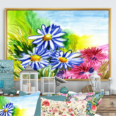 «Retro Abstract Flower», reproduction sur toile flottante