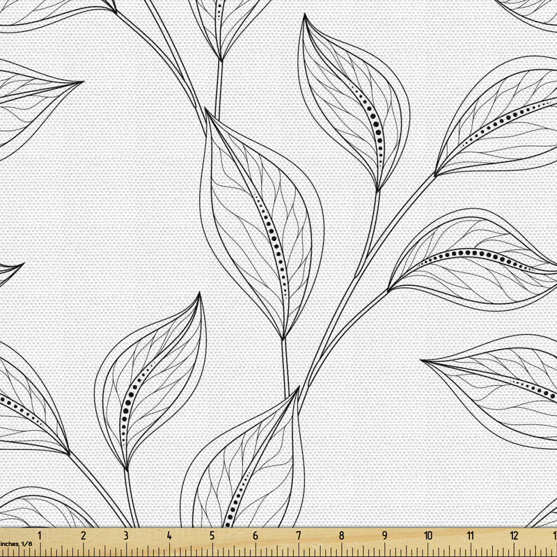 Tissu noir et blanc Ambesonne, l 58 po x L 72 po
