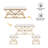 Nesting Coffee Table Set of 3, Faux Marble Top with Golden Frame