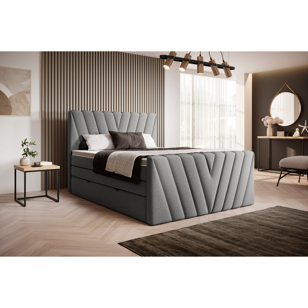 Boxspringbett Leitao mit Topper und Bettkasten