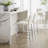 Upholstered Counter Stool with Metal Frame