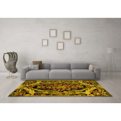 Washable Floral Indoor Rug