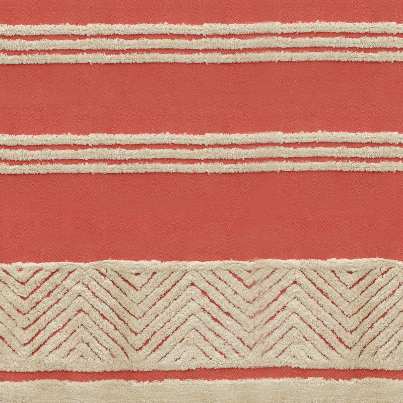 Jassey Pink and White Woven Cotton Throw Blanket