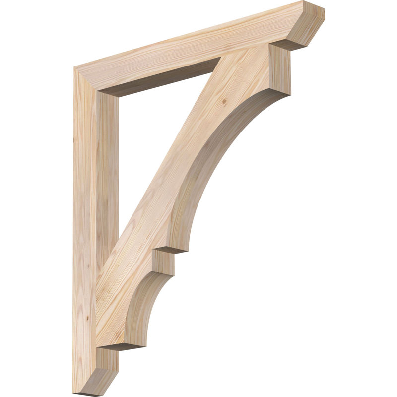H 6 po x l 40 po x Support en bois / corbeau, H 36 po x l 3,5 po x P 32 po, Sapin de Douglas, Lisse