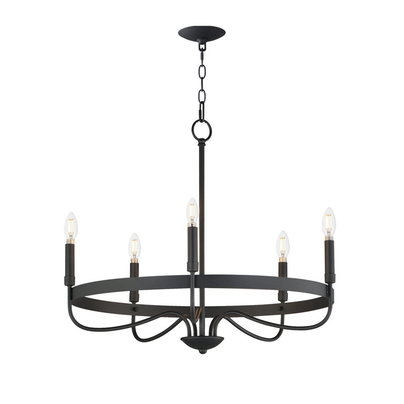 Frankie-Single-Tier Chandelier, Black