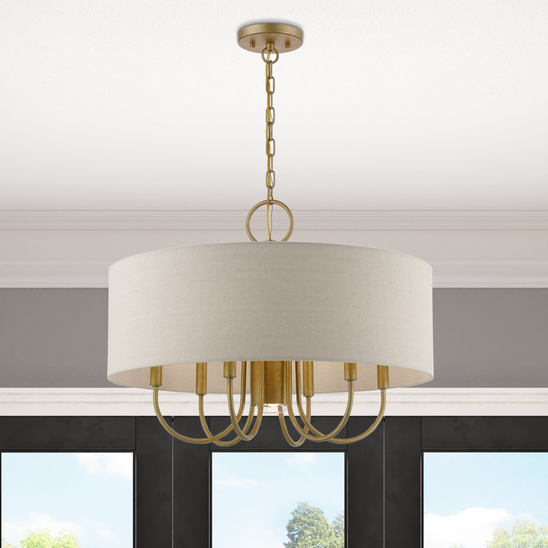 Marlie 7 - Light Dimmable Drum Chandelier
