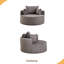 Canapé-lit simple en velours côtelé 50 po, sans assemblage requis, fauteuil moelleux moderne pour le salon-690026502