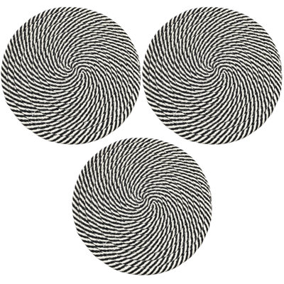 Polyester Round 3 Piece Trivet Set