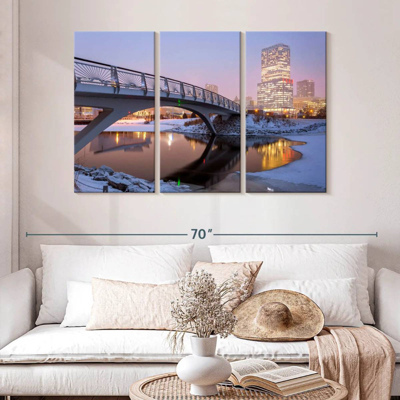 Syd Milwaukee Winter Reflections, 32" H x 50" W